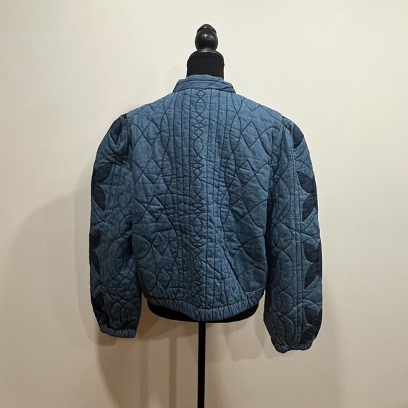 Free People Quinn Quilted Jacket, Medium, in Indigo, NWT - Picture 4 of 6